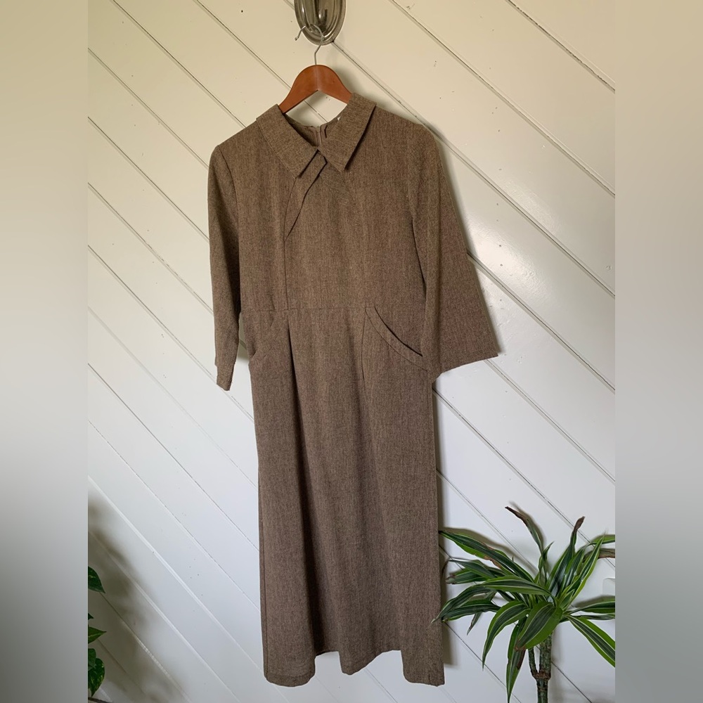Vintage Style Boutique Women's Brown Dress